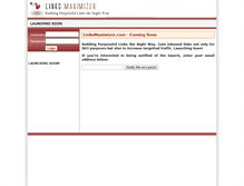 Tablet Screenshot of linksmaximizer.com
